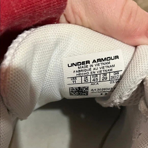 Under Armour White Mesh Athletic Shoes - Picture 2 of 5